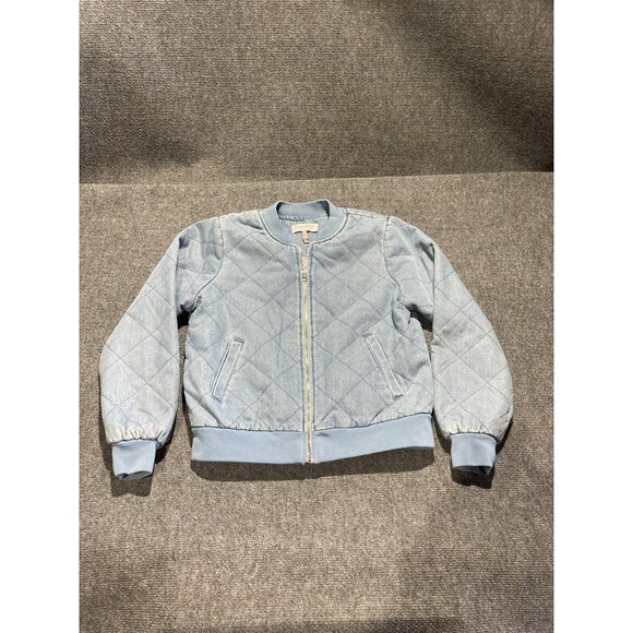 Denim Blvd Jacket Women’s Size Medium Blue Long Sleeve Full Zip - Picture 1 of 8